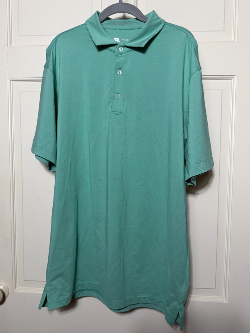 Onward Reserve Green Striped Performance Polo Shirt